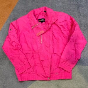 VTG 90's Bright Pink Windbreaker Ski Jacket M/L